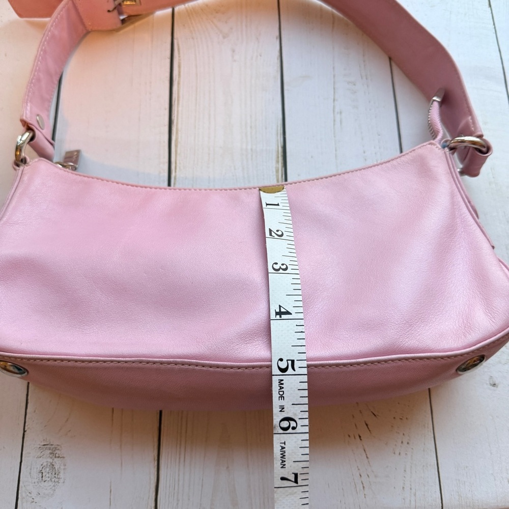 Perlina | Shimmery Pink Leather Shoulder Bag - Picture 14 of 16